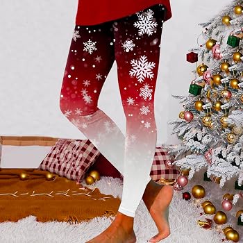 Legging De Noël Pour Femme - Motifs Flocons Et Jacquard - Taille Haute - Matière Douce Et Chaude - Idée Cadeau Fête Moche