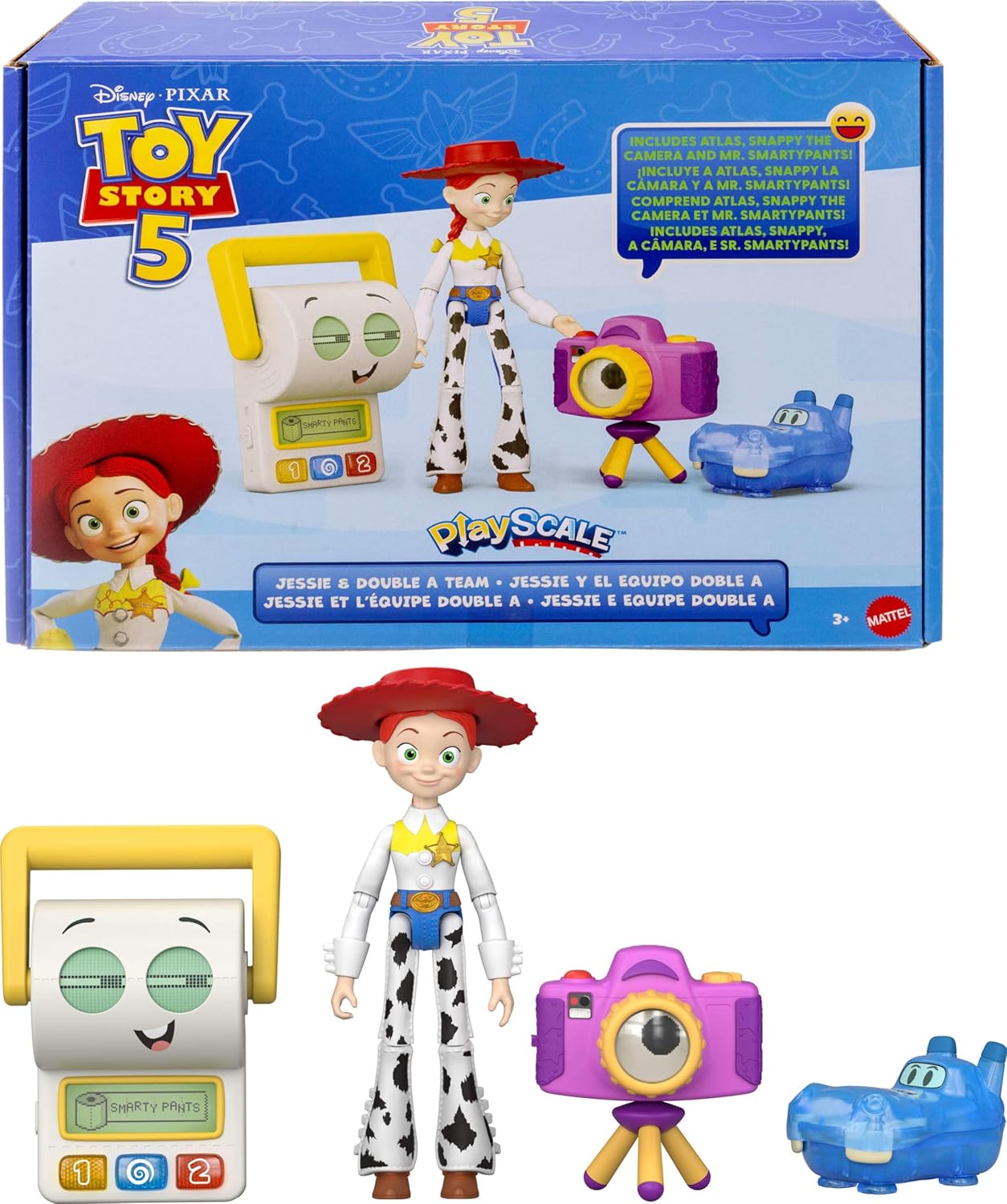 Mattel Disney and Pixar Toy Story 5 Action Figures Multipack, Playscale 7 Inch Posable Movie Accurate Toys Jessie & Double A Team