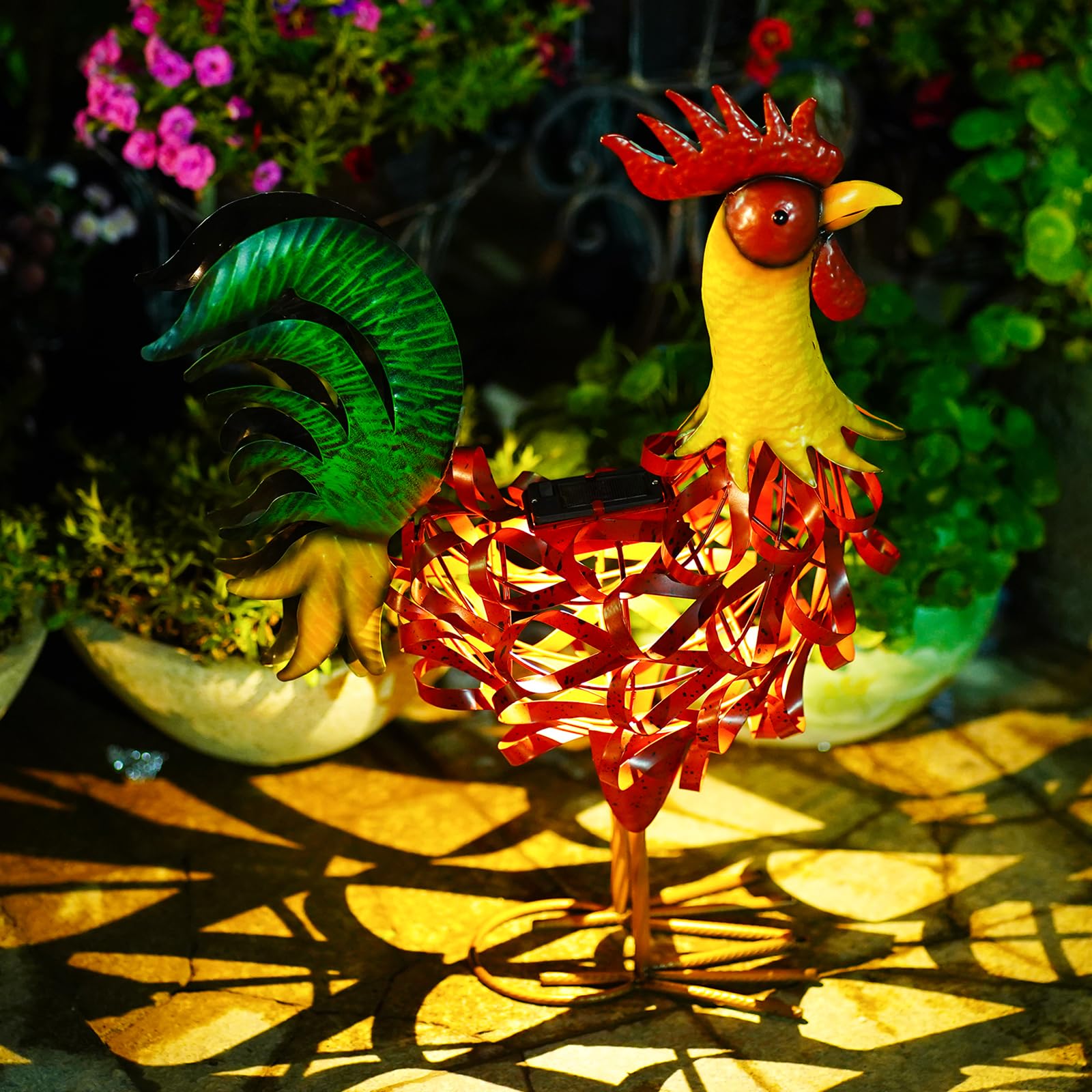 Amazon.com: Tiejiajiang Solar Rooster Outdoor Yard Decor for Porch