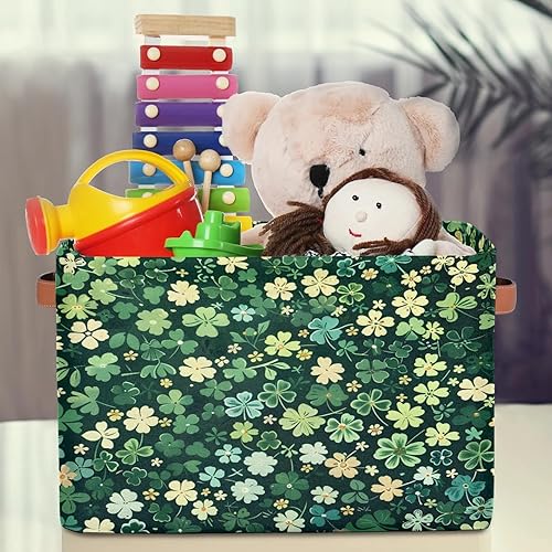 Vista 172 de Cestas de almacenamiento con asas, cubo de almacenamiento rectangular de tela rectangular plegable de juguetes para armario, estantes, lavandería, C