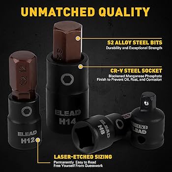 o.e.sです SUNHZMCKP 32 Piece Allen Socket Set, 1/4