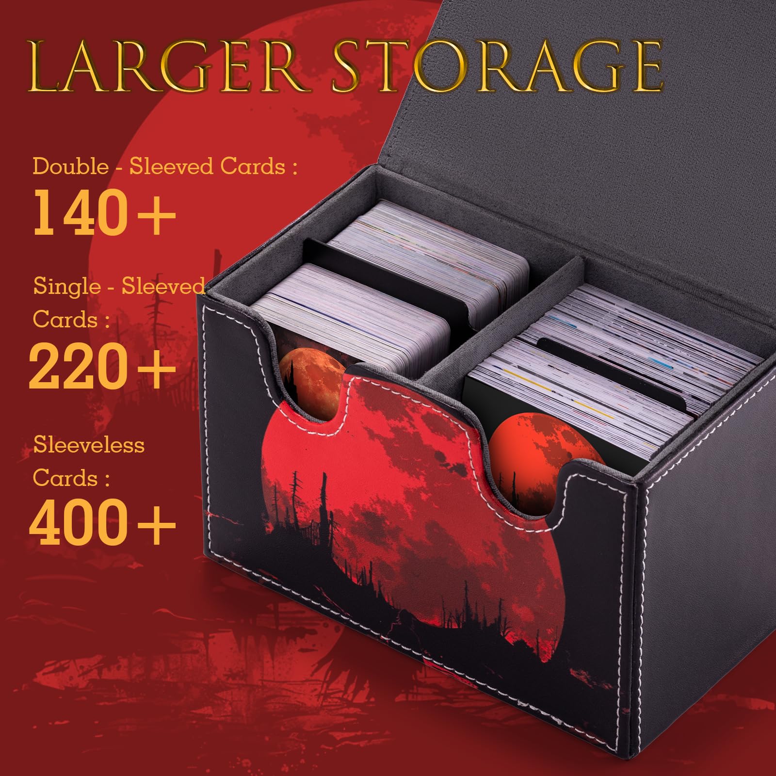 Pokemon Cards Banloga Trading Card Storage Box, Holds 2400+ Cards