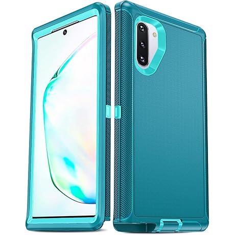 LeYi Galaxy Note 10 Case [Not Plus/+]: 3-in-1 Full Body Shockproof Case