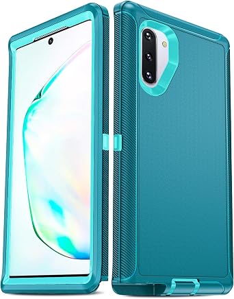 LeYi for Galaxy Note 10 Case Not Plus/+, Rugged 3 in 1 Heavy Duty, Teal