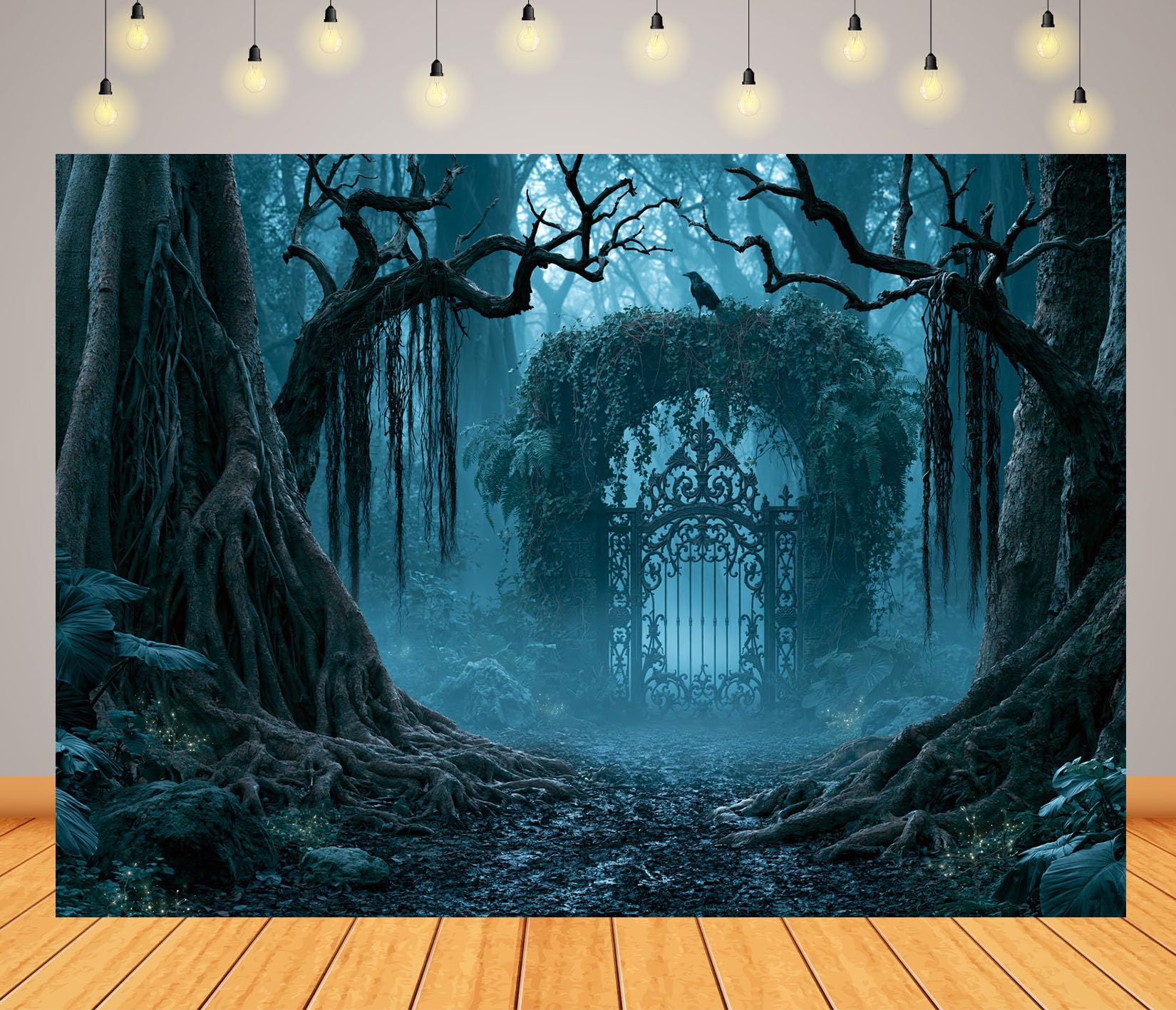 12x10FT (3.6x3m) Portale Foresta Nella Nebbia Sfondo Fotografico