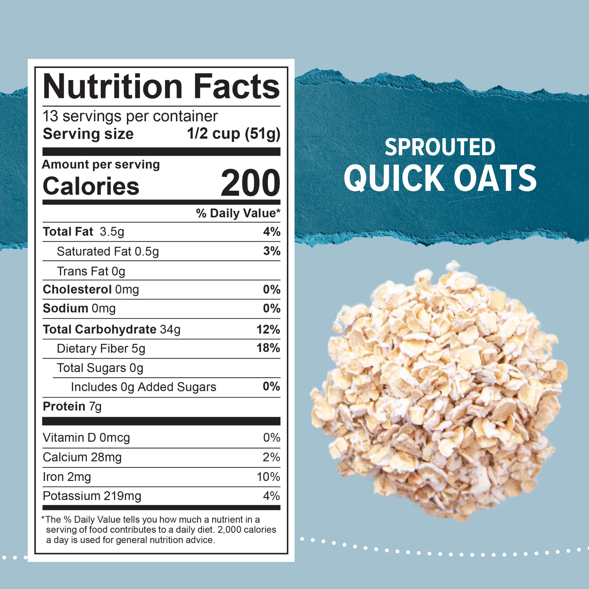 One Degree Organics Sprouted Quick Oats 24oz thumbnail 3