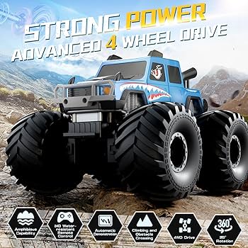 Amazon.com: NQD® Monster Truck Toys, Waterproof 360°Rotate 4x4 RC