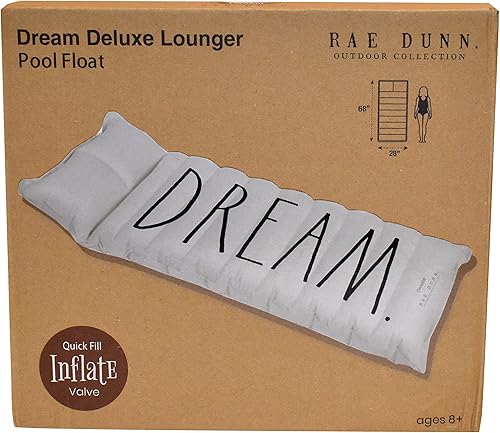 Vista 5 de Rae Dunn x CocoNut Float Deluxe Lounger Float - Nuevo flotador inflable multiusos de tamaño adulto - Balsa versátil para montar en fiestas de verano