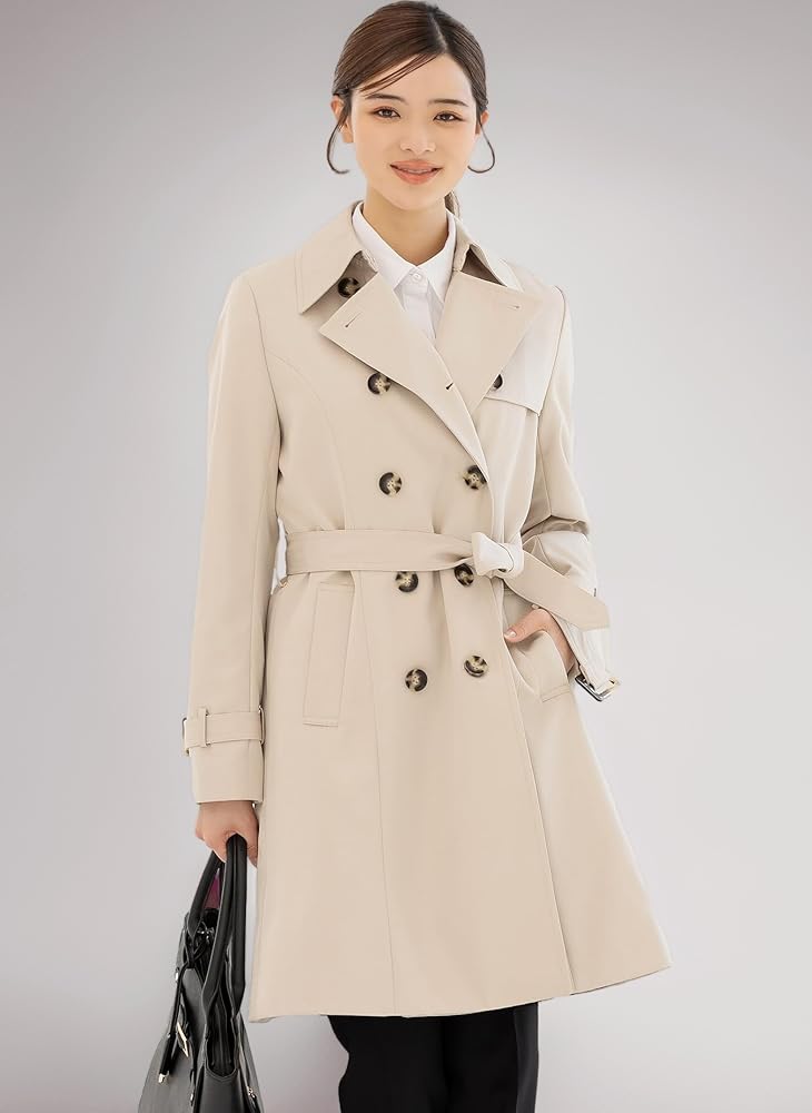 Ameri VINTAGE ボリュームトレンチコート ベージュ ロング　ベルト付 Ameri（アメリ）の「TRENCH MULTI WAY LONG VEST（トレンチ