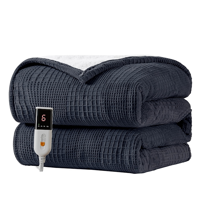 Electric Heated Blanket Throw with 6 Heat Settings