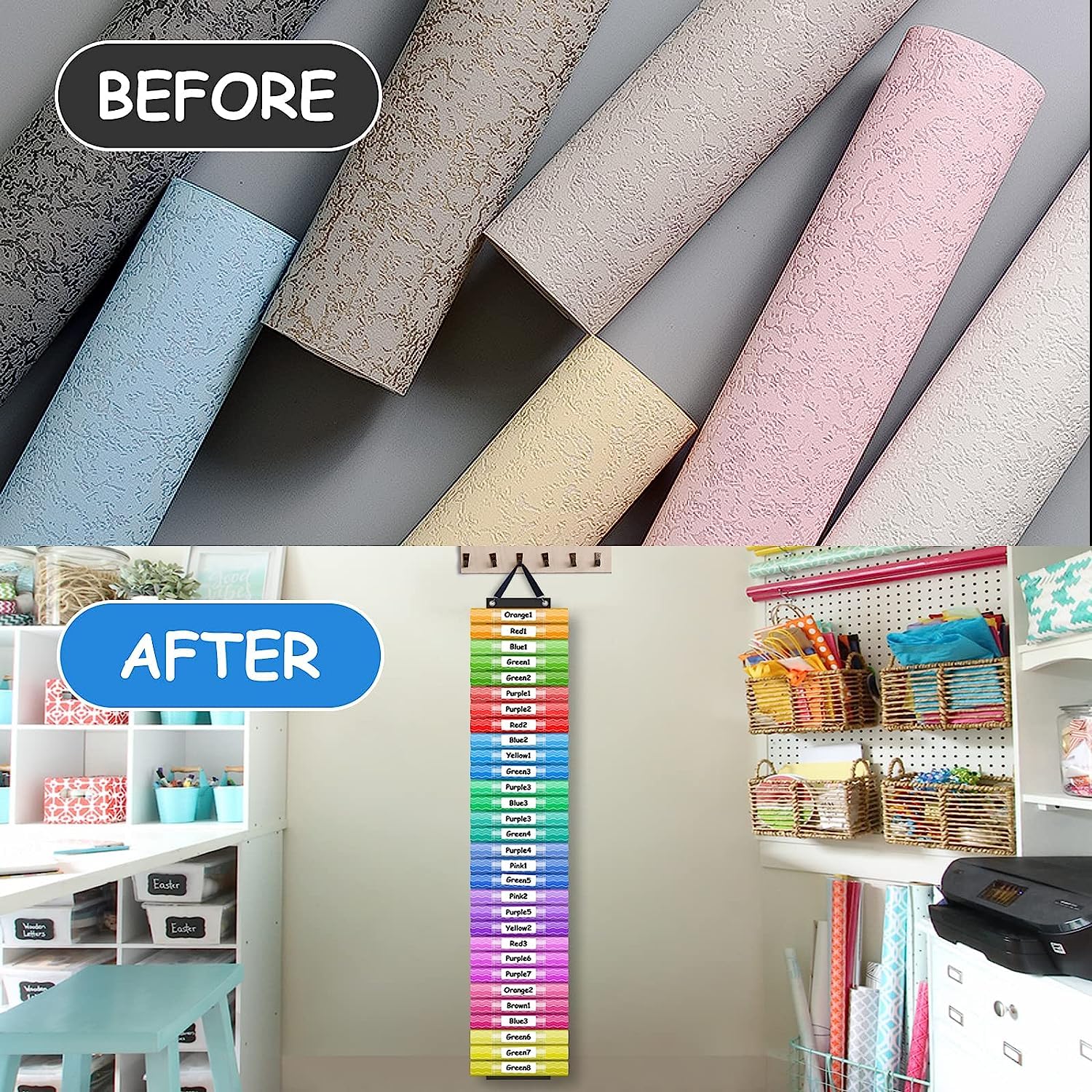 SAFIGLE 2 Pièces Porte-rouleau Toile à Strass Compact