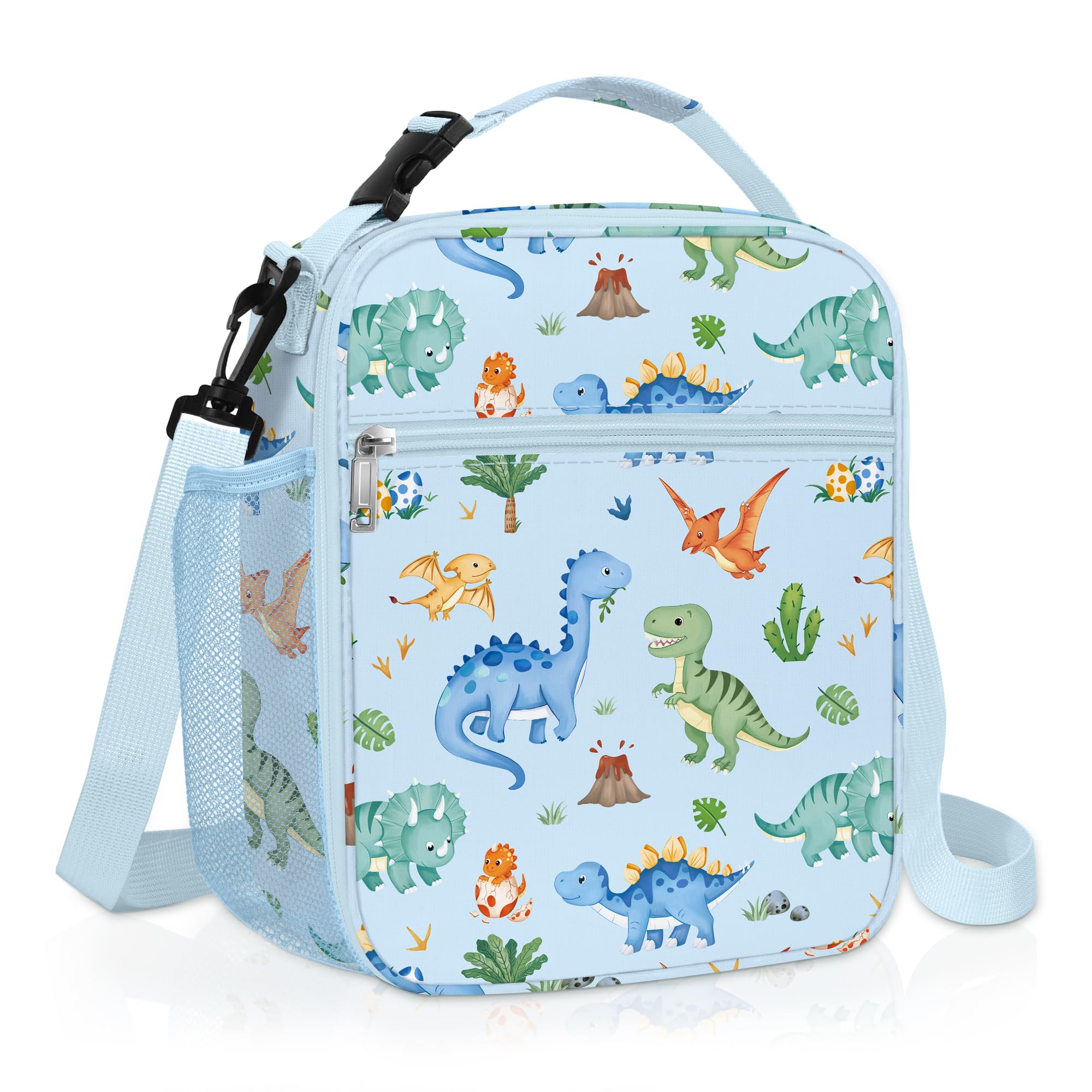 Clastyle Insulated Kids Lunch Bag with Bottle Holder Dinosaur Lunch Box