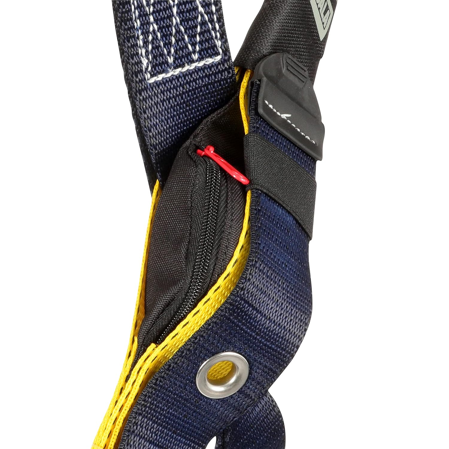 3M DBI-SALA Delta 1101827 Full Body Harness, Back D-Ring, Parachute Buckle Leg Straps, X-Large, Yellow/Navy
