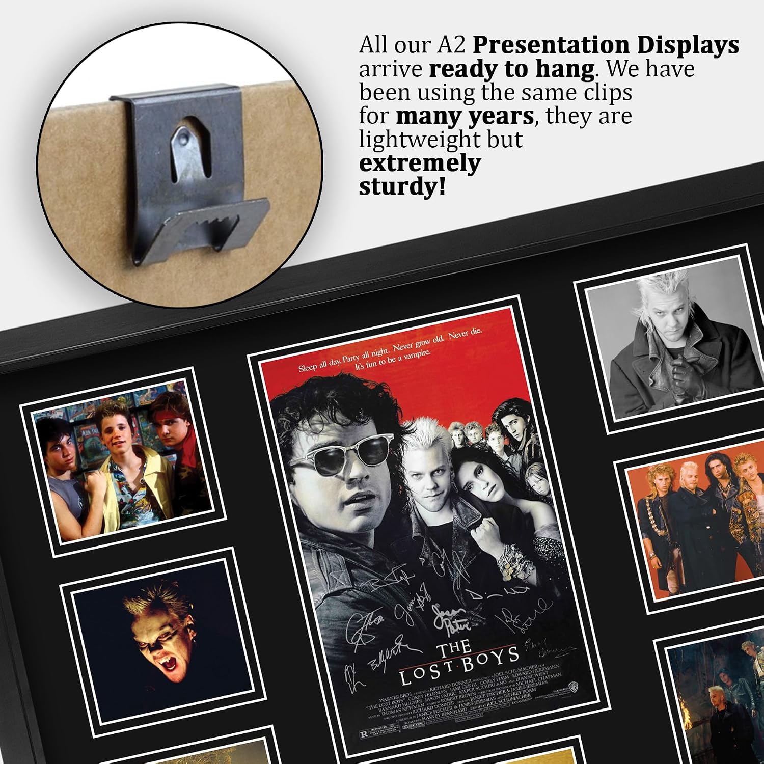 HWC Trading Lost Boys Gifts Printed Signed Autograph Presentation Display Montage for Movie Memorabilia Fans - A2 Framed image 5