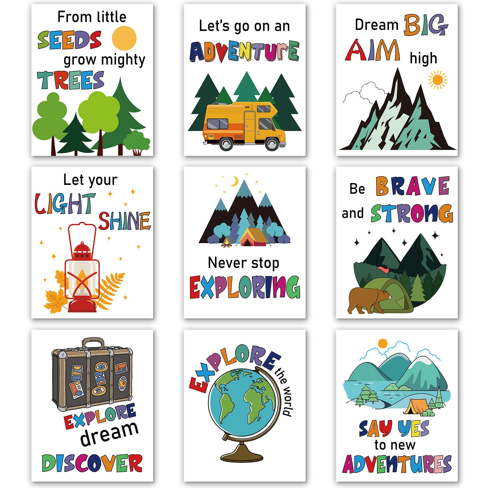 Impression d'art camping de 20,3 x 25,4 cm Nezyo poster de qualité - 7