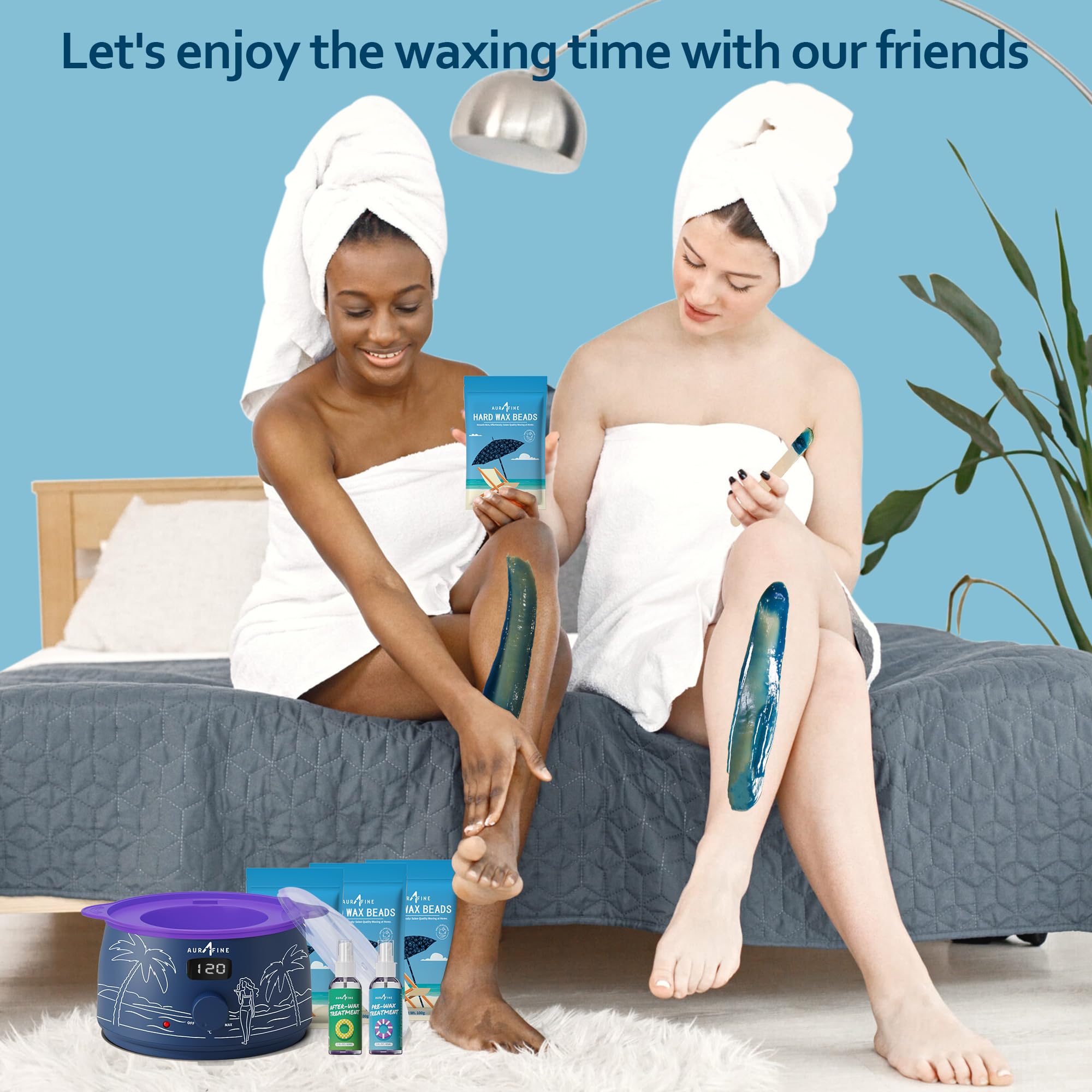 Digital Waxing Set, Wachswärmer zu Hause mit Wachsperlen & Silikontopf, Wachsenthaarung mit Wachsmaschine für brasilianischen Bikini, Augenbrauen, Gesicht, Beine und den ganzen Körper.