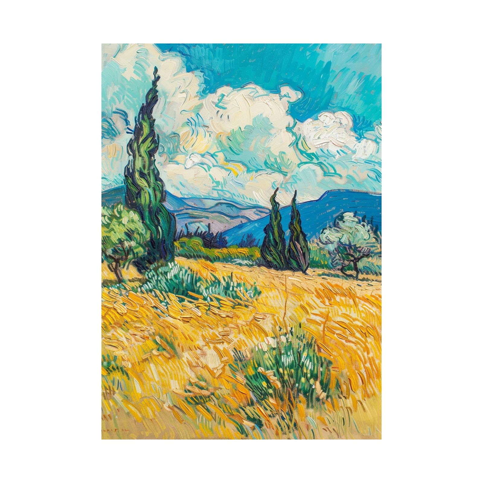 Impression sur toile abstraite murale decoration salon moderne 60x80cm - 8