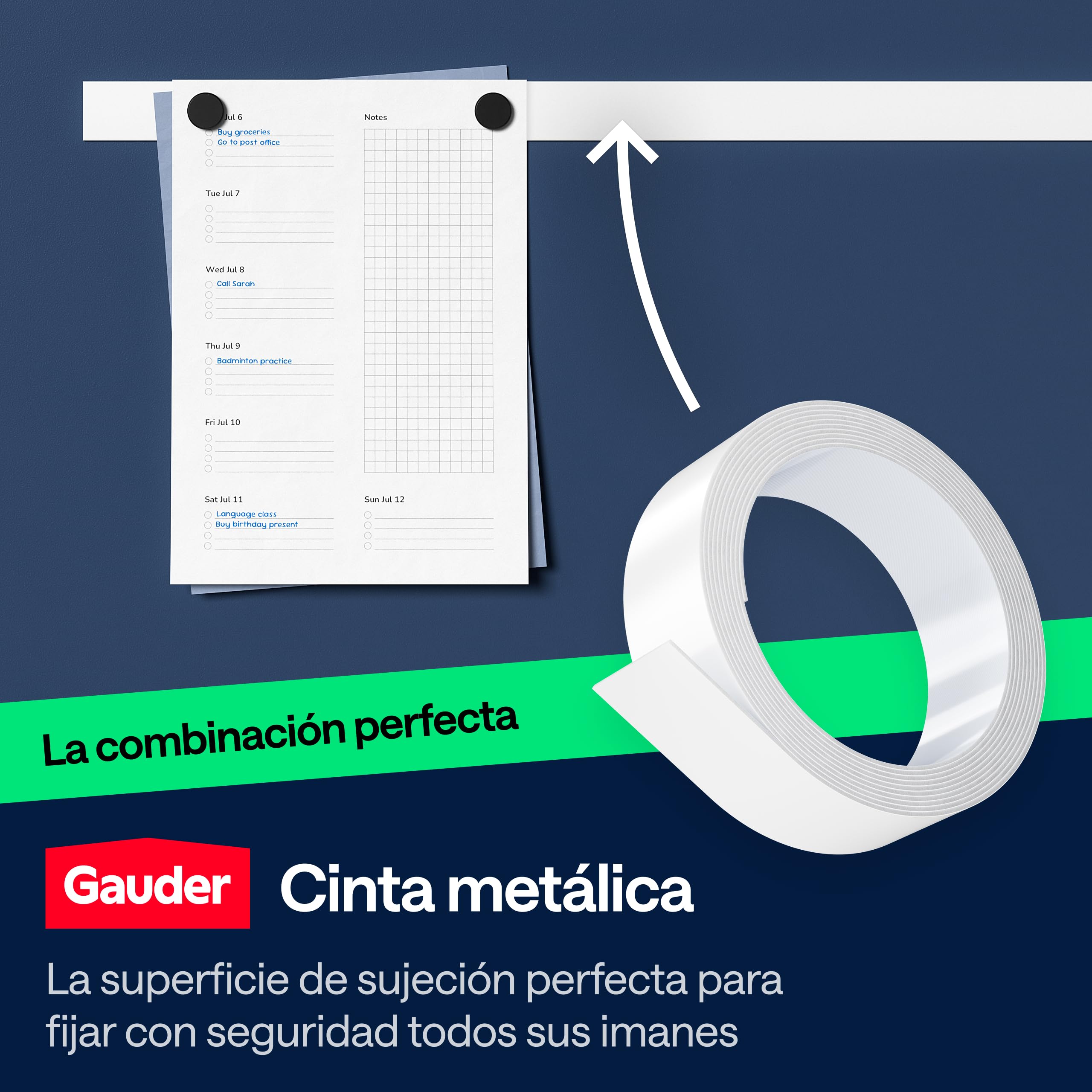 GAUDER Imanes para Pizarra Blanca 100 piezas 12 x 5 mm Discos Magnéticos Redondos Fuertes