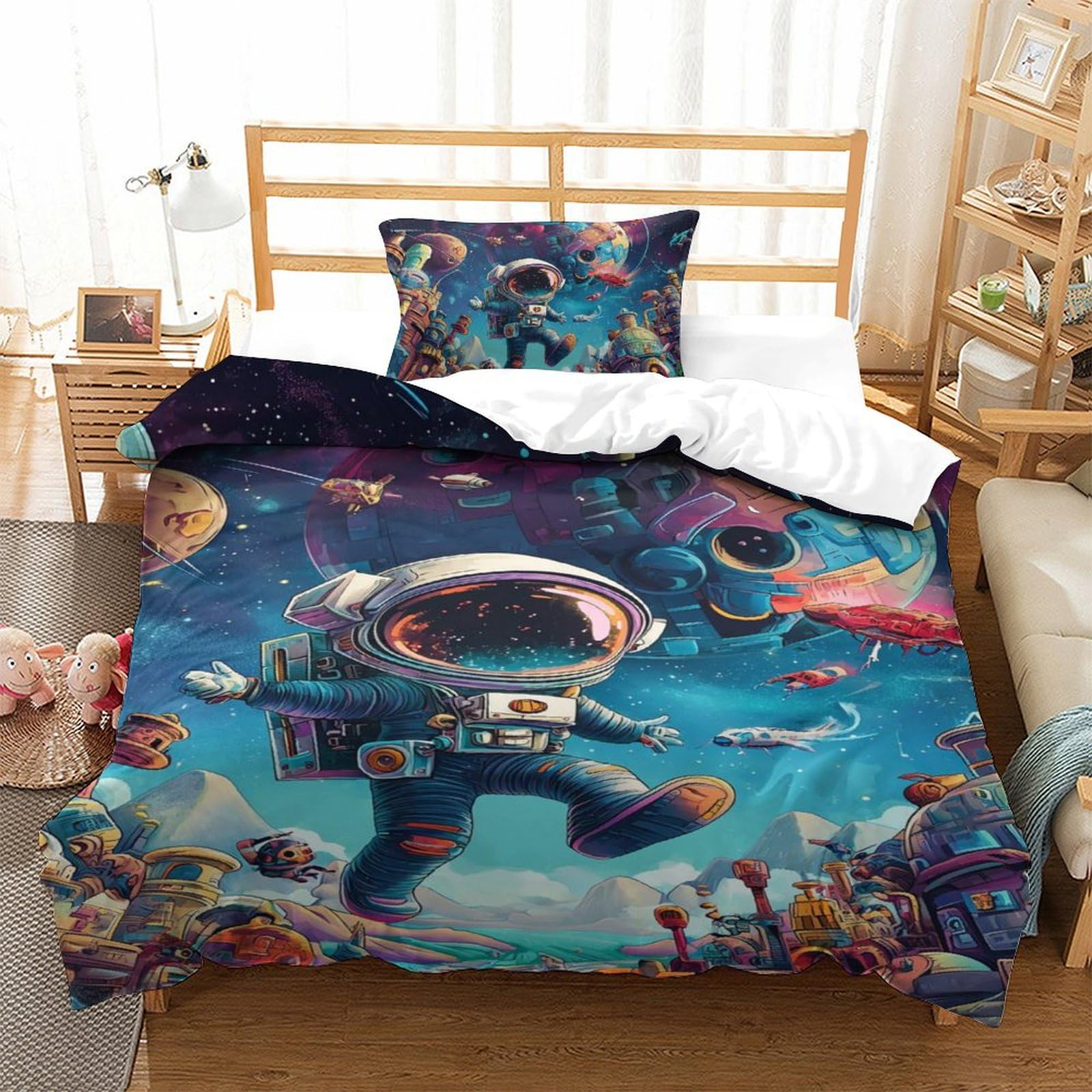 Housse de couette astronaute 3D pour décorer la chambre d'un adolescent passionné d'espace