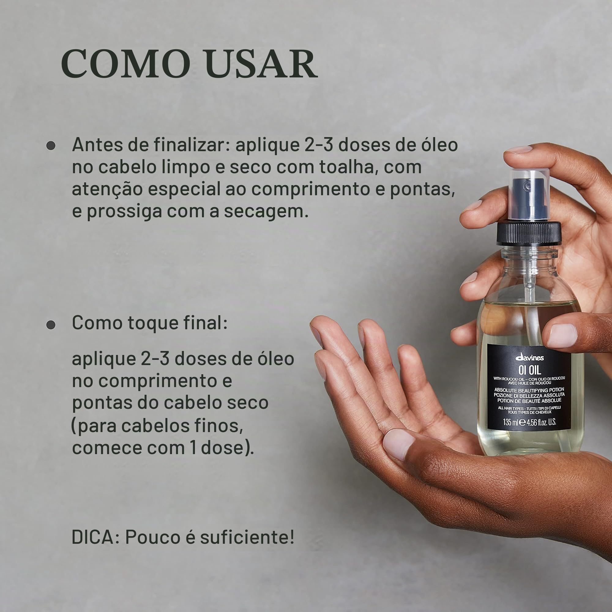 Davines Oi Oil 135ml | Poção multiuso. Tratamento hidratante