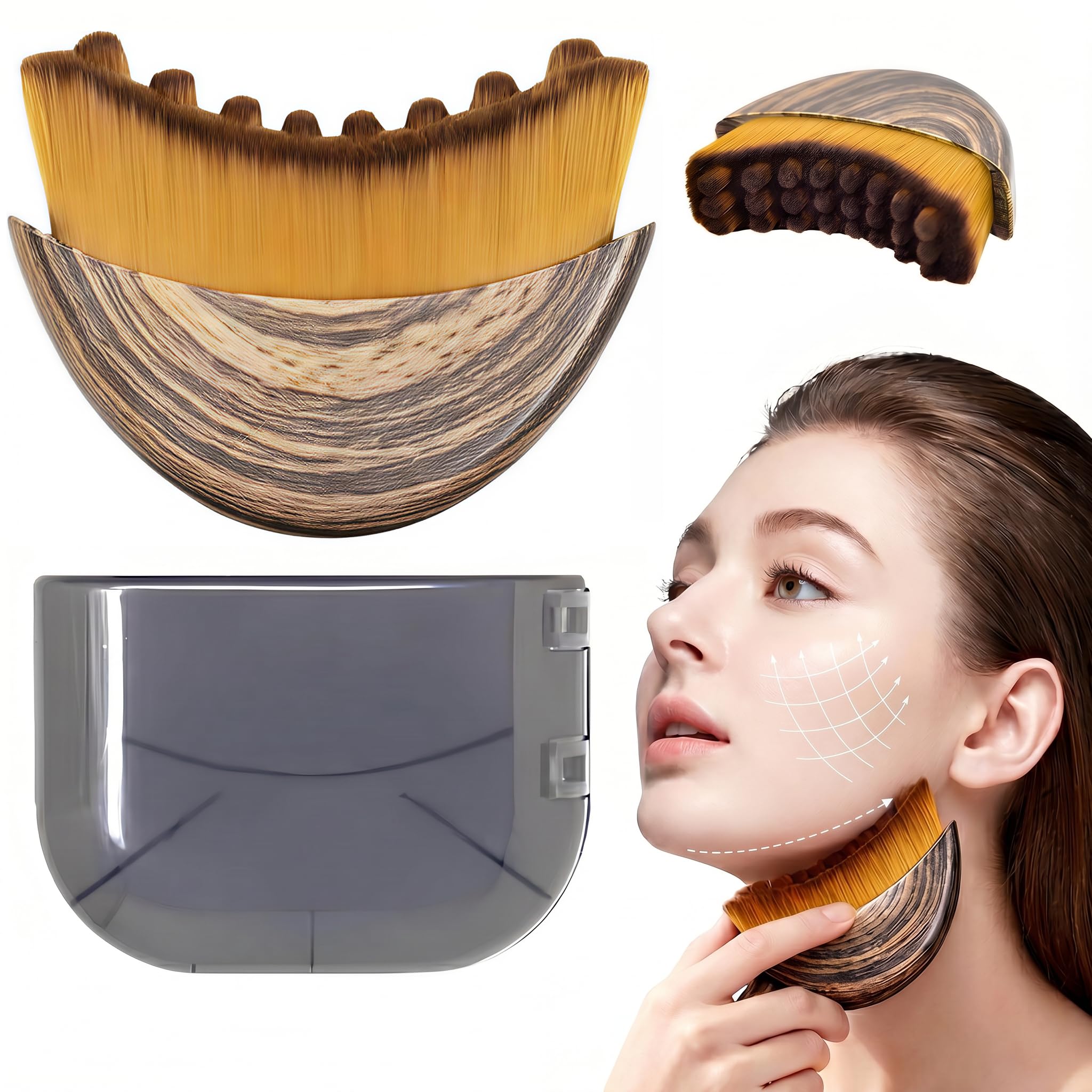 Lymphatic Contour Face Brush，Body Brushes,Ergonomically Designed to Fit The Skin Precisely，Anti-Puffiness, Detox & Lift, Improves Skin Glow (1PC)-image-30