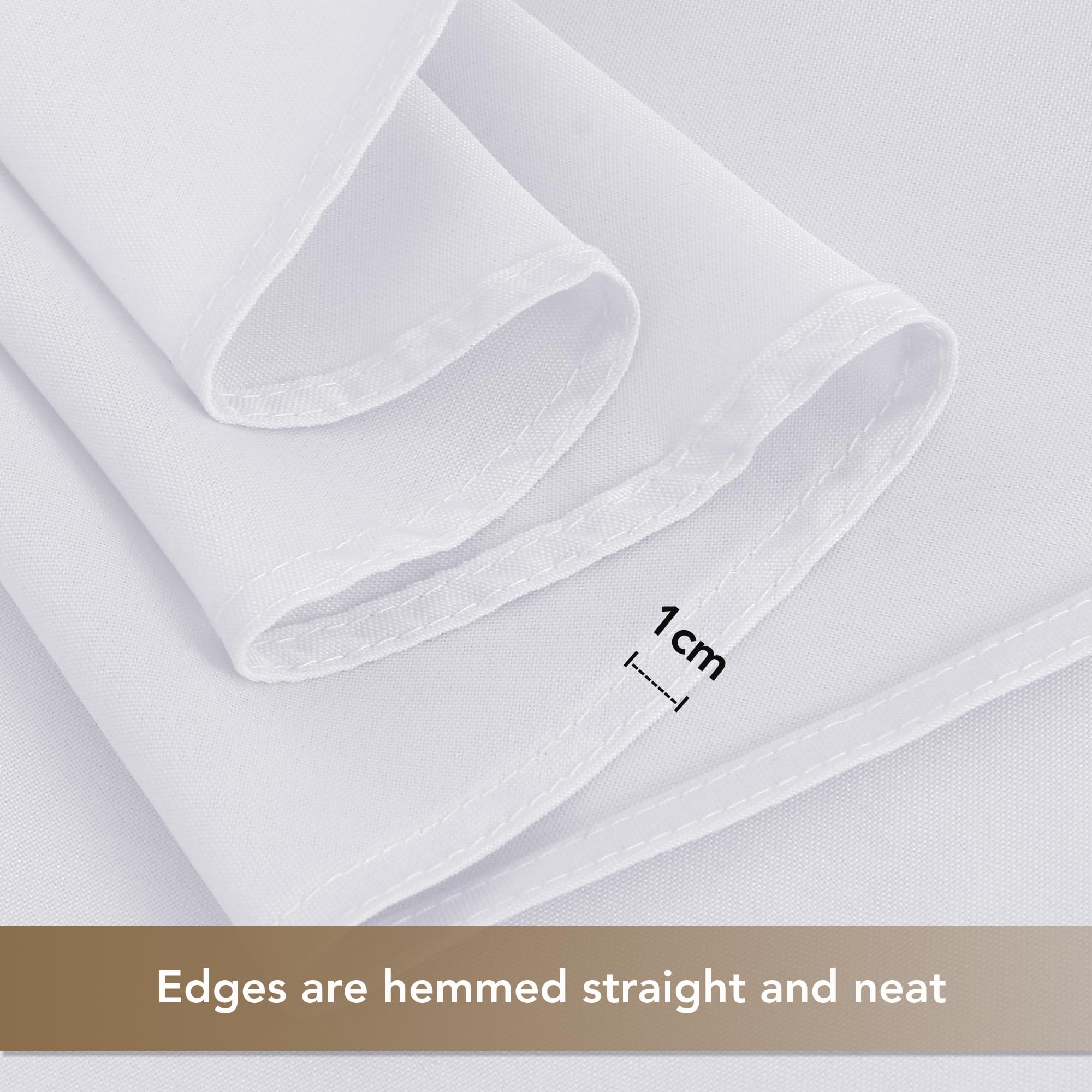 sancua White Table Cloths Rectangle, 10 Pack Tablecoths Rectangular for 6 Foot Tables - Washable Polyester Fabric Table Cover for Wedding, Birthday Party, Banquet Reception, 54x108 Inch