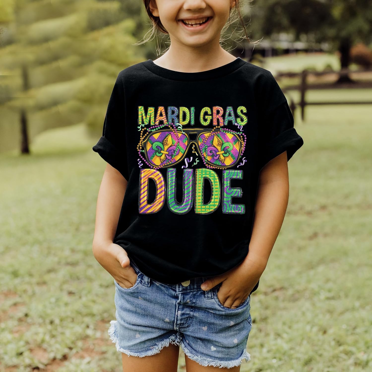 Toddler Girls Boys Mardi Gras Shirt Vintage Mardi Gras Dude Parade T-Shirt Yall Celebration Gift - Image 4