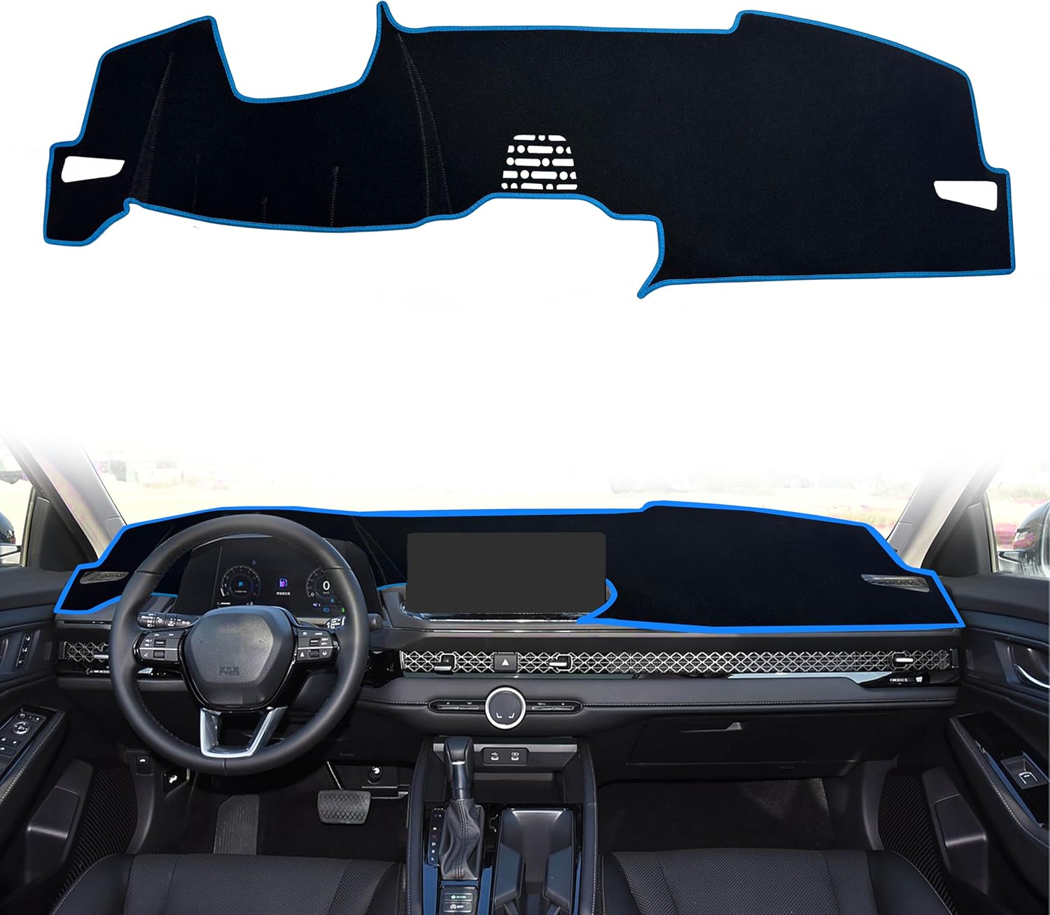 Dash Cover for Honda Accord Accessories 2023 2024 2025 2026 with HUD Dashboard Cover Mat Center Console Non-Slip No Glare Sunshade Protector Pad Interior Accessories Custom Fit, Blue