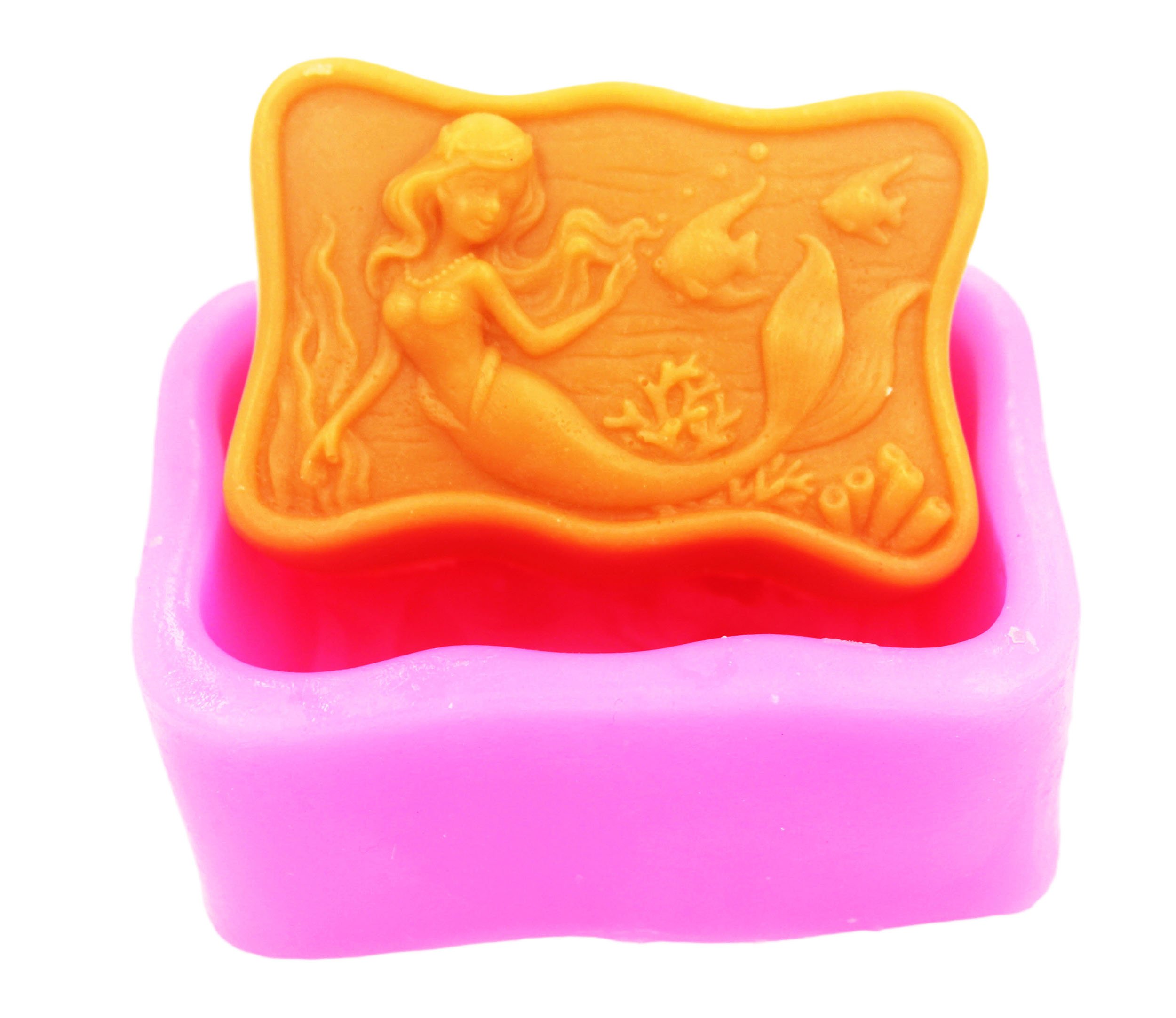 LongzangHappy mermaid 0979 Craft Art Silicone Soap mold Craft Molds DIY