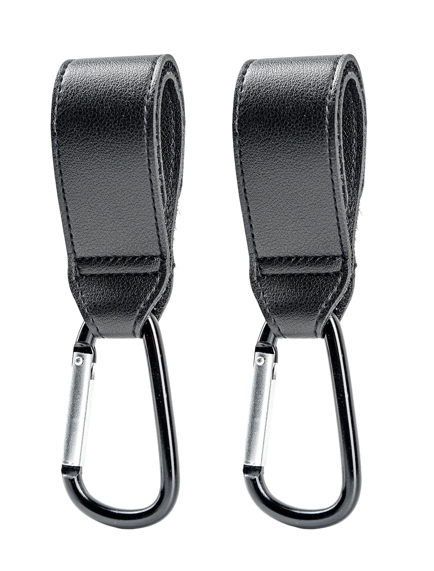 Photo 1 of 2 Pcs Stroller Hooks,Non-Slip Aluminum Carabiner Clips with Ajustable Nylon Straps, Universal Fit for Diaper Bags, Groceries & More, Durable Stroller Accessories