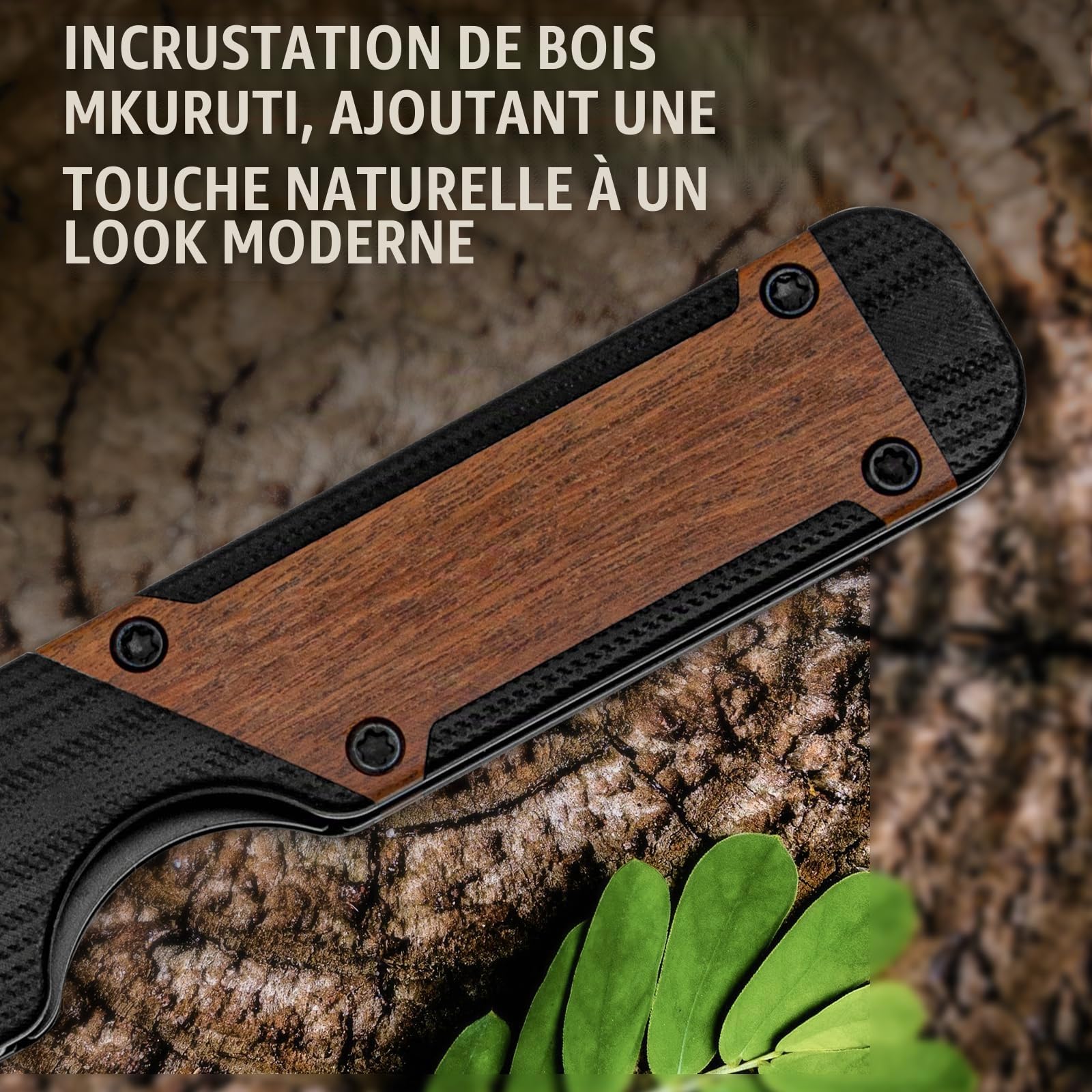 Kizer Militaw EDC Couteau Pliant de Poche, 8,5 cm Lame 154CM Manche G10 & Mkuruti avec Clip de Poche, Trou pour le Pouce & Ouvre-Lame Flipper Avant, Couteau de Camping et de Randonnée V3634C2