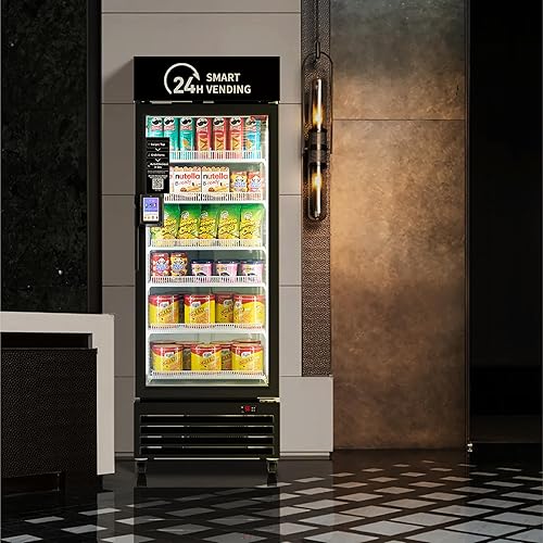 Smart Vending Machine, US-460CT Combo Vending Machine for Snacks & Drinks, Real-Time Inventory Monitoring, Perfect for Office, School, Gym, Hotel (368 Bottles)