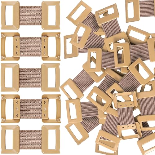 Plotor 15 Pcs Brown Elastic Bandage Clips, Reusable Bandage Clips | Aluminum Secure Fastening Clips for Fixing Various Bandages and Gauze, Bandaging Supplies, 0.63×1.33 in