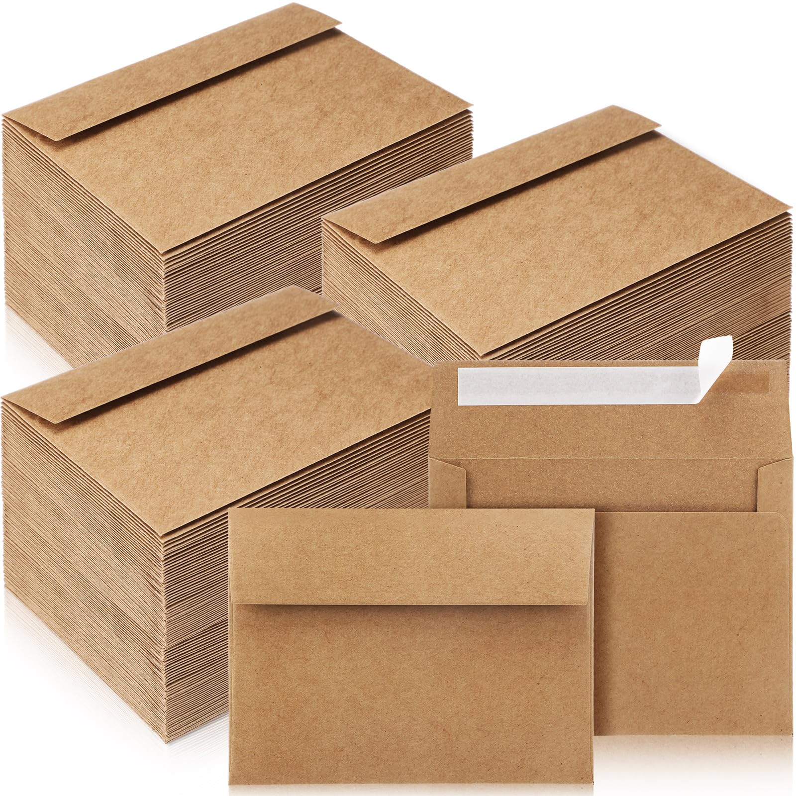 Fainne 1000 Pack Brown Envelopes Bulk, Kraft Envelopes for Invitation, 120 GSM Gift Card for Office, Gift, Party, Baby Shower, Wedding (A2,5.75 x 4.375")