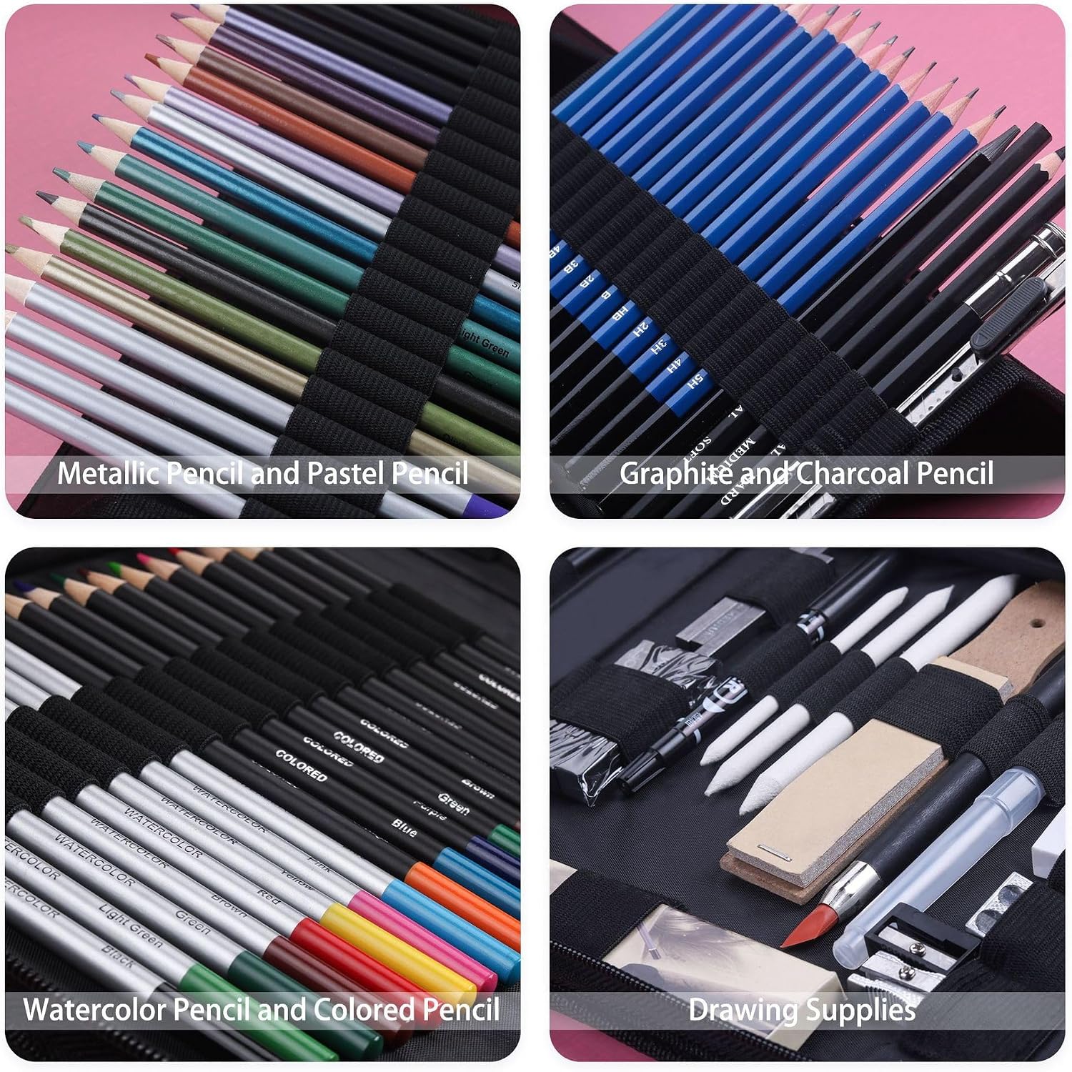 83 Pieces Of Sketch Colored Pencil Set, Professional Art Drawing Stationery