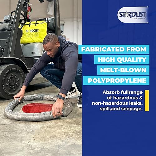 Miniatura 8 de Stardust Quick Response Kit universal para derrames paquete de 6 unidades. Cada paquete incluye bolsa de lona amarilla, 15 almohadillas absorbentes