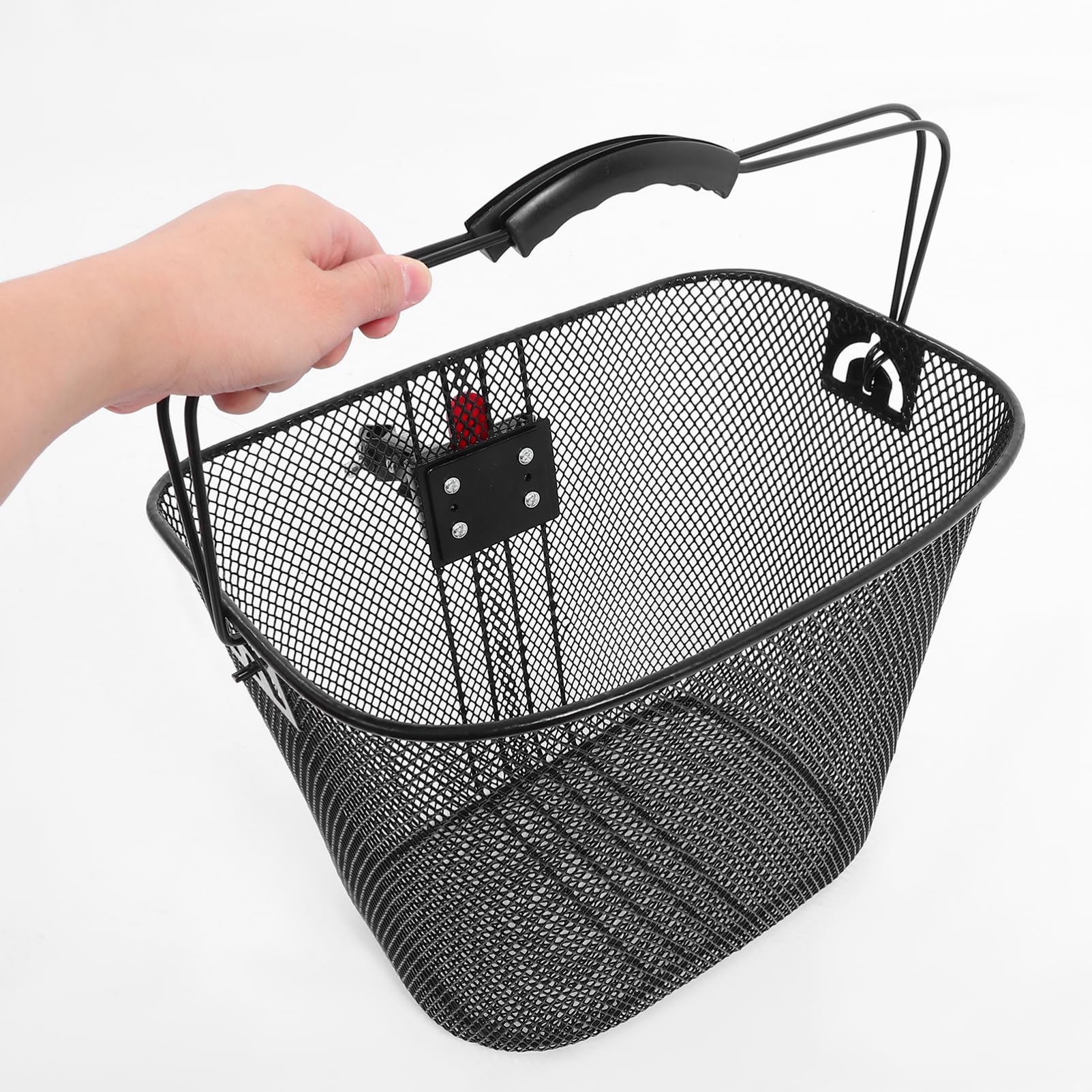 Sosoport Cesta para Bicicleta de Montaña Desmontable de Hierro Negro | Plástico, Uso Exterior, Efecto Decorativo, Formato Portátil, Accesorios Bici