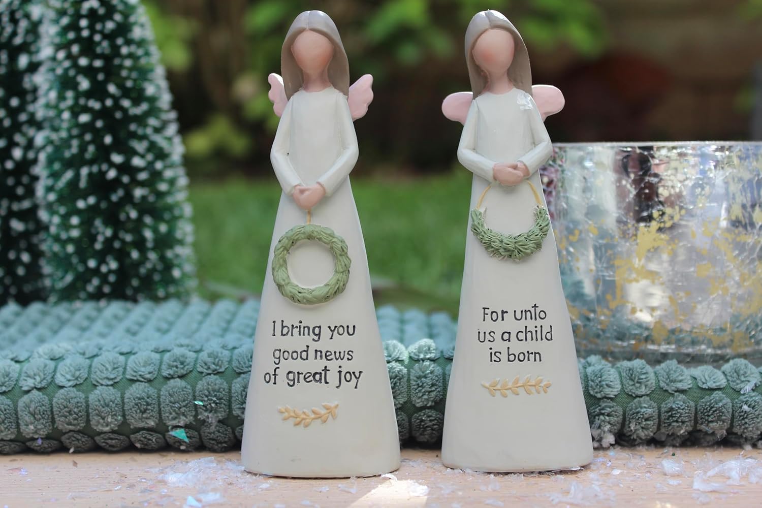 Blossom Bucket I Bring You Good News of Great Joy Angel Figurine, 5-Inch, Multicolor - Image 3