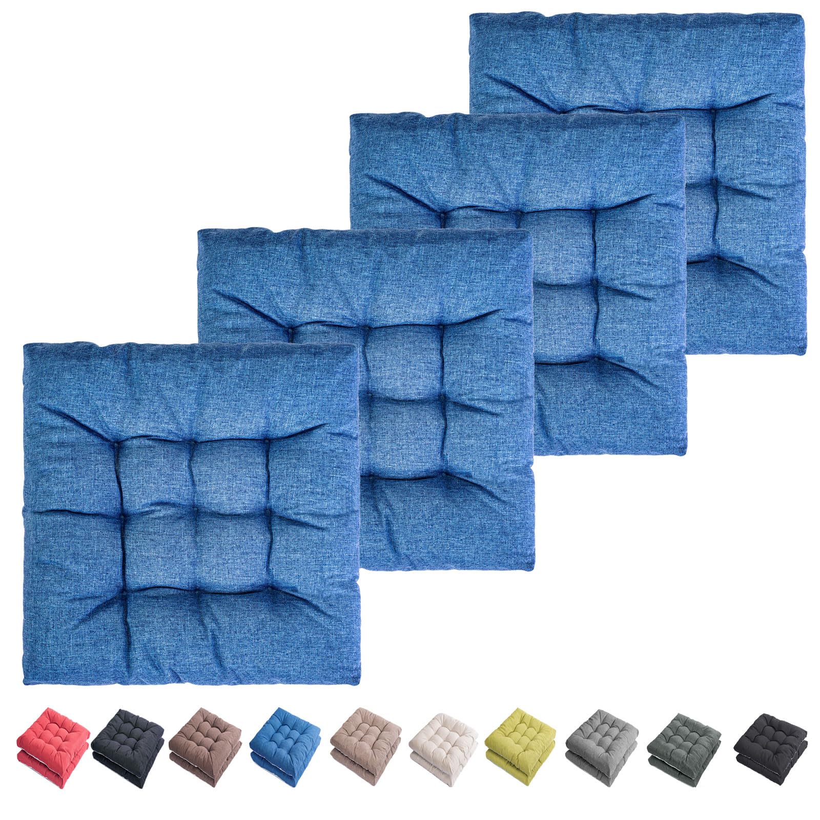 SEKUMDAN Outdoor Indoor Chair Cushions 20"x20" - Patio Furniture Cushion Set of 4 Comfortable Non-Slip Seat Pads Cover for Wicker Adirondack Deck