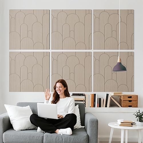 6 paneles acústicos, paneles acústicos decorativos de 23.6 x 23.6 pulgadas, paneles de pared acústicos decorativos para grabación y estudio en casa,