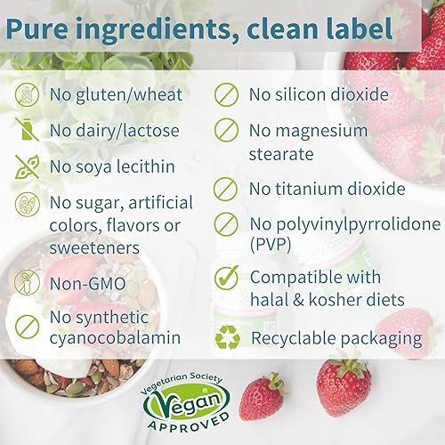 Vista 5 de Super B12-Complex 1000 mcg, vitamina sublingual B12, 180 porciones, metilcobalamina, adenosilcobalamina e hidroxocobalamina, derretidos sin azúcar