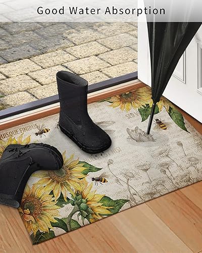 Miniatura 4 de Tapete para puerta delantera, antideslizante, absorbente, para entrada, para interiores y exteriores, alfombras pequeñas para interiores y