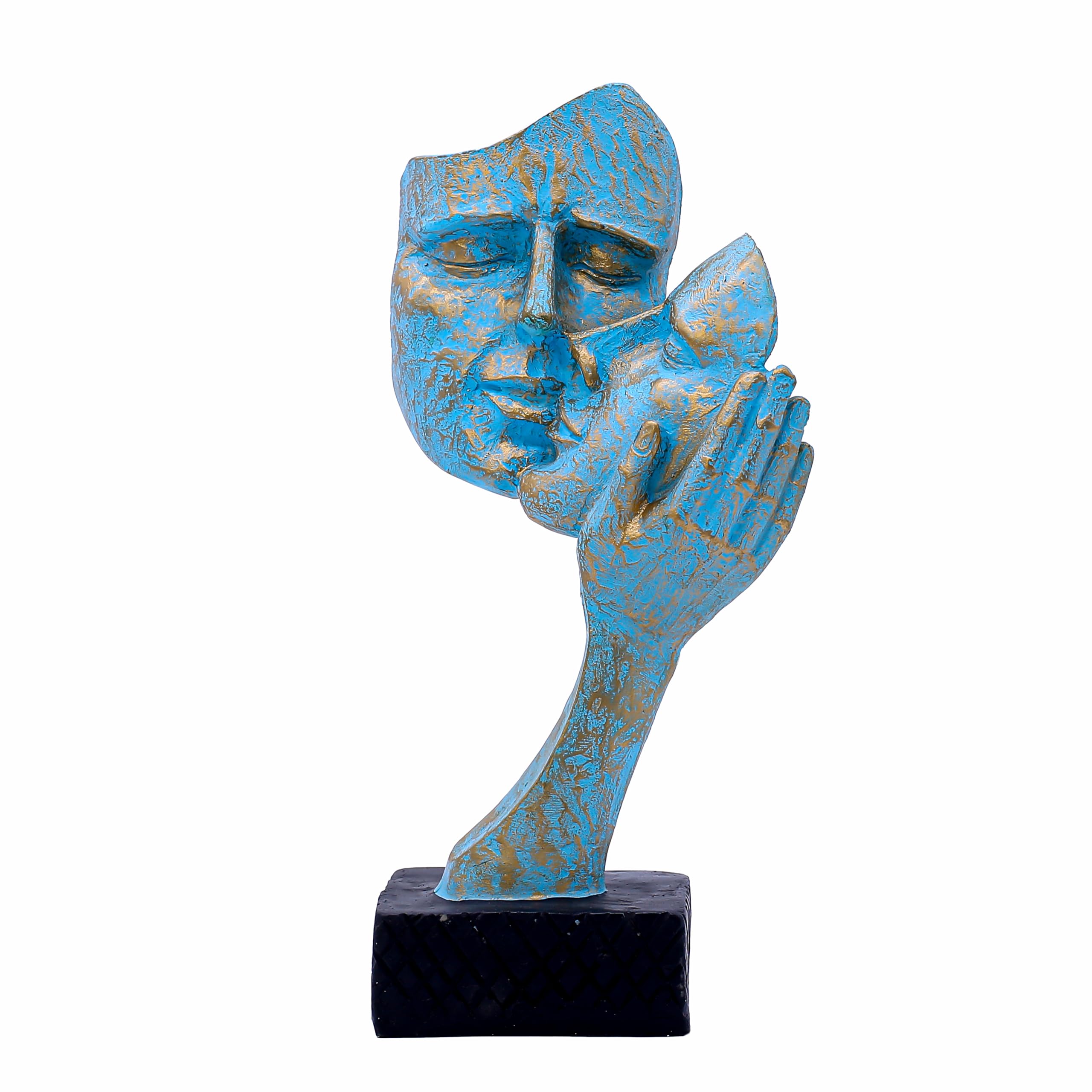 Modern Abstract Face and Hand Sculpture ? Creative Thinker Statue for Home Decor Accents ? Elegant Human Facial Figurine for Living Room, Office, or Bookshelf Display