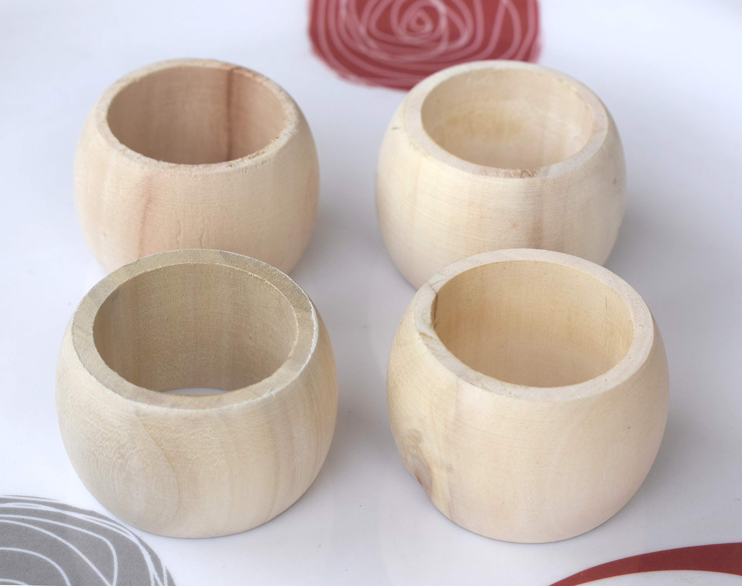 Ligero & Pro - Juego de 4 servilletas de madera de 3,8 cm
