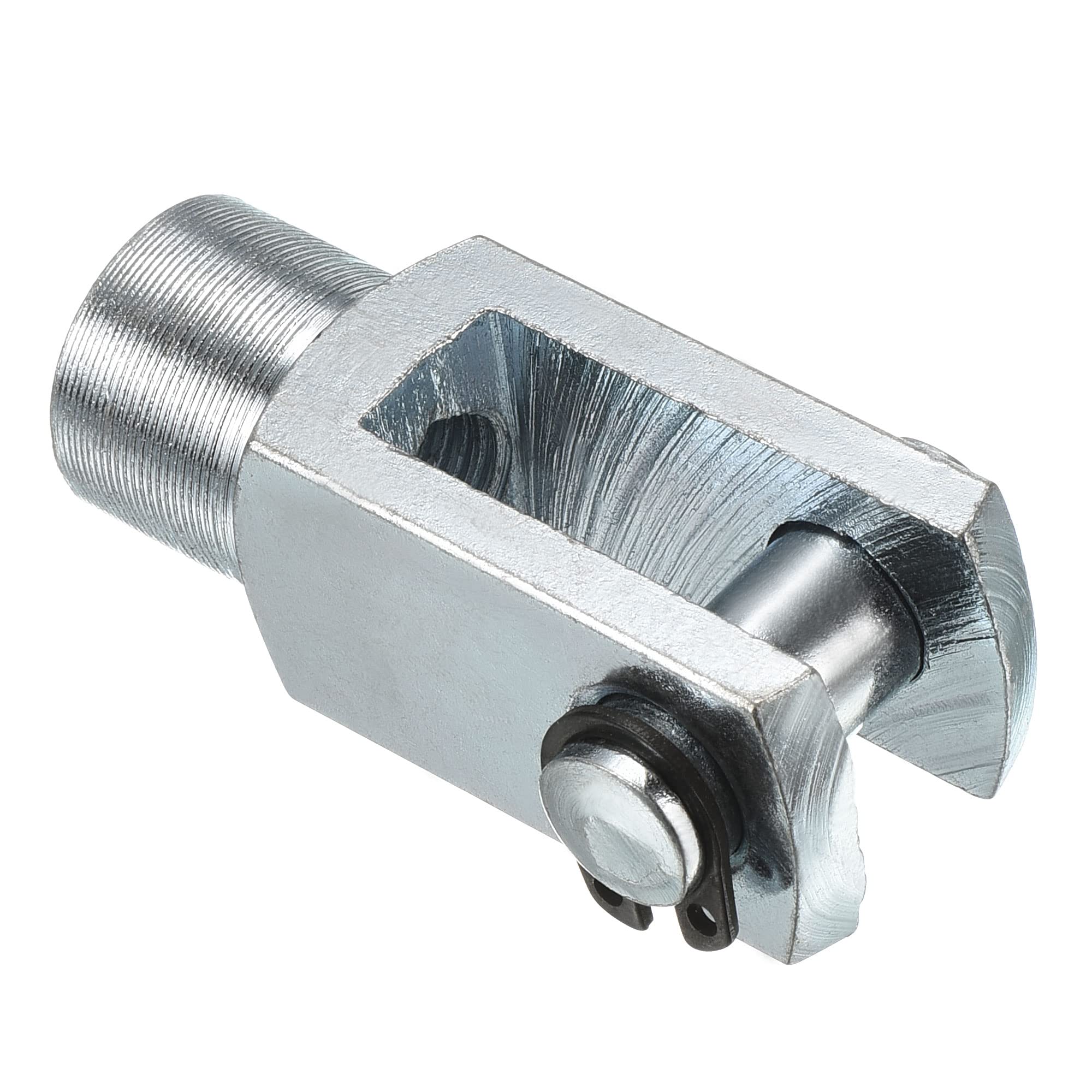 PATIKIL M10x1.25 Air Cylindre Tige Chape Terminale, 2 Paquet Femelle Filetage Y Connecteur 52mm Longueur pour Air Cylindre Pied Montage Travail, Argenté
