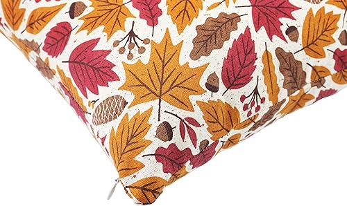 Miniatura 6 de PurpleEssences Decoraciones de otoño, fundas de almohada para porche al aire libre, hojas de arce, fundas de cojín de 16 x 16 pulgadas, juego de 2