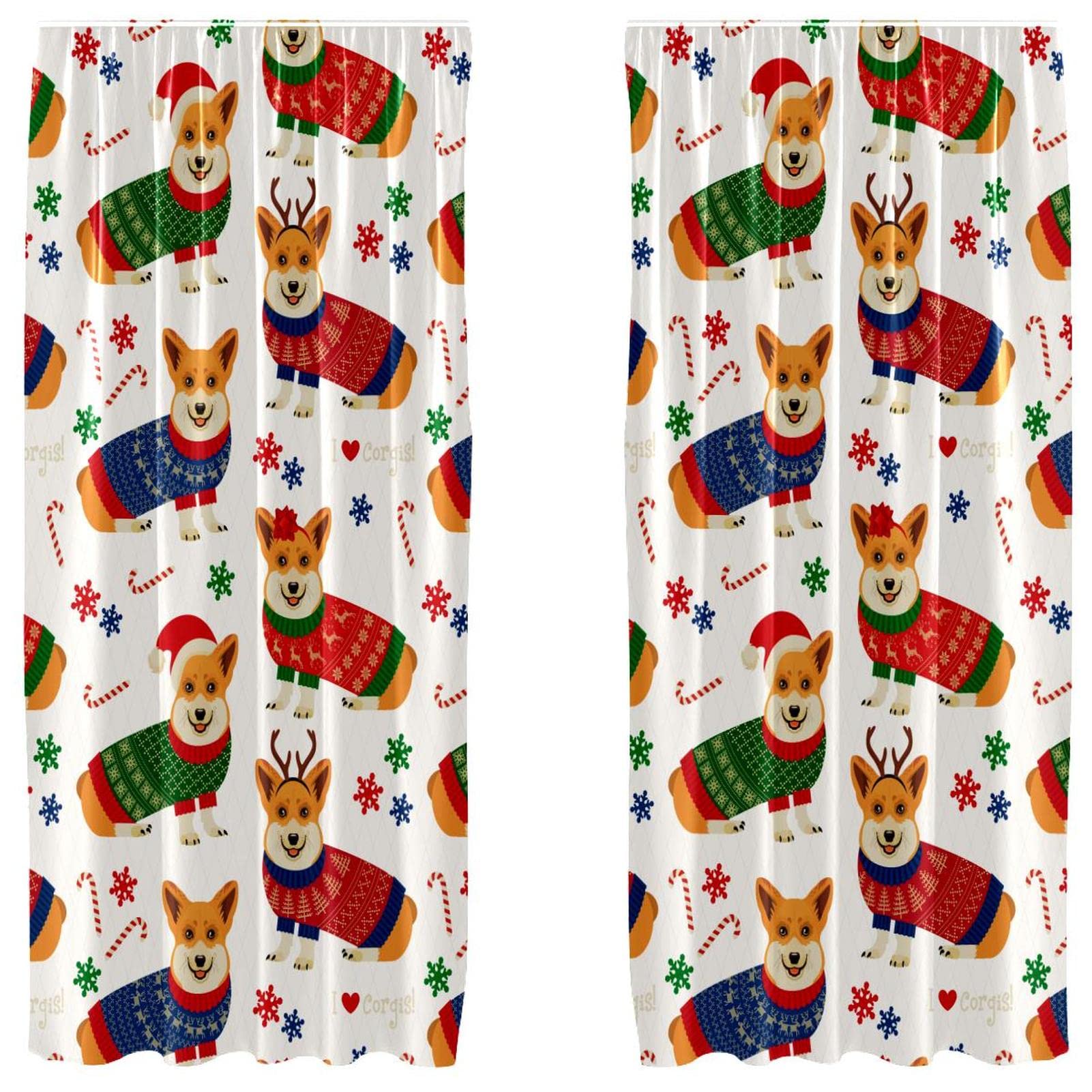 Rideaux occultants microfibre chiot 2 panneaux de dimensions 140 x 213 cm
