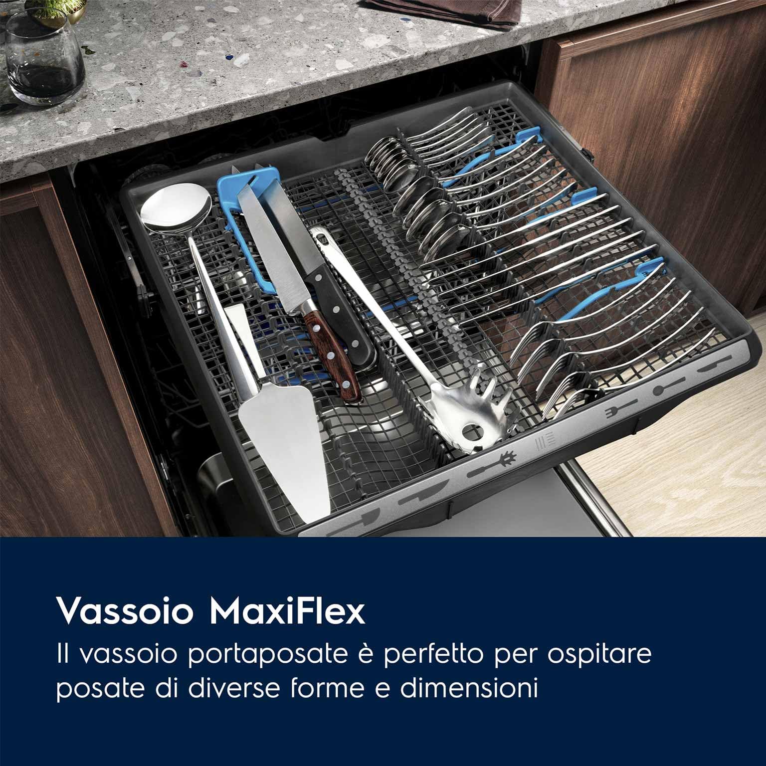 Electrolux 600, lavastoviglie da incasso totale LSV48400L, 14 coperti, SatelliteClean, vassoio portaposate MaxiFlex, 60 cm[Classe di efficienza energetica C]