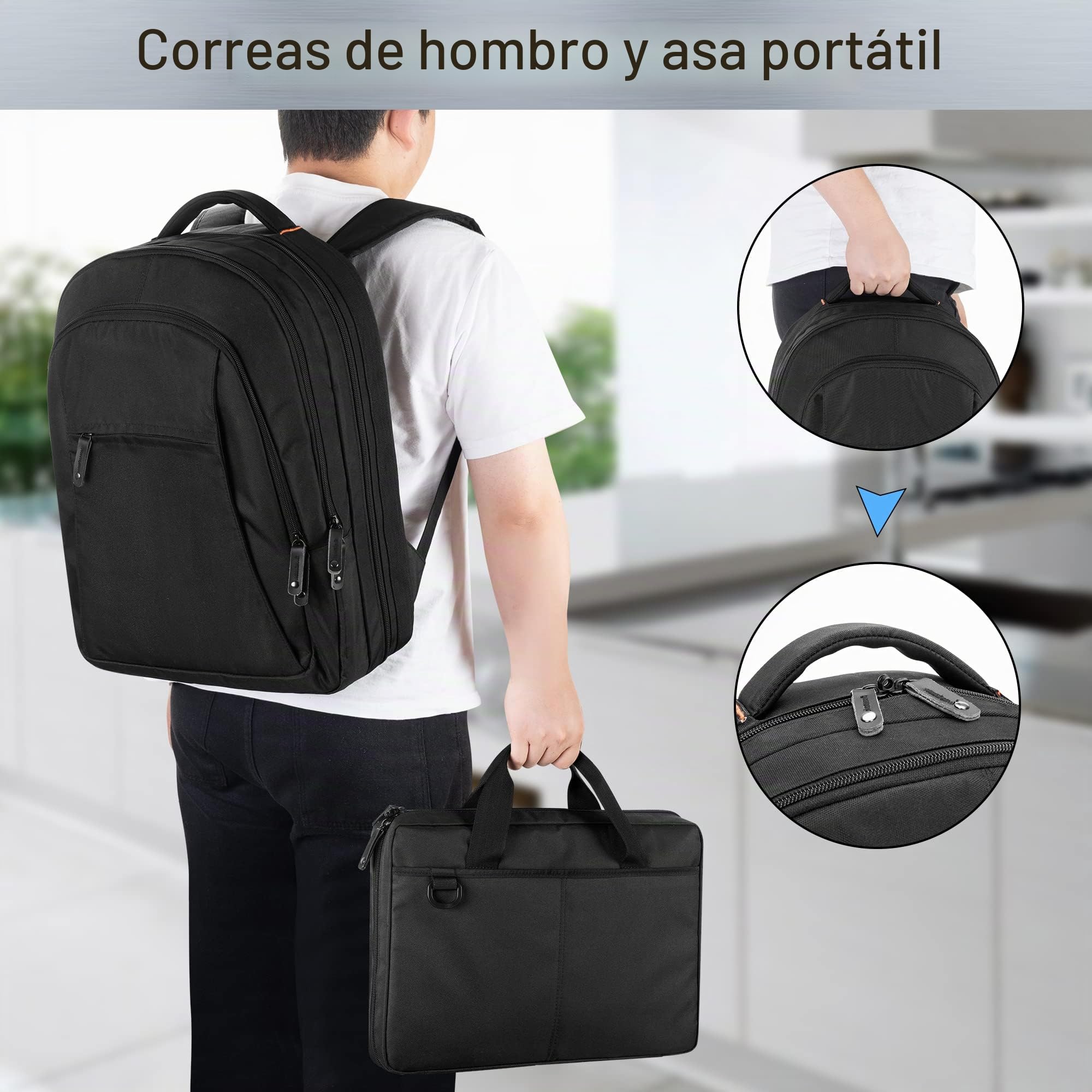 samdew Mochila de Chef de 3 Compartimentos con Estuche para Cuchillos | Maletín Profesional para Cuchillos con 12 + 23 Ranuras Y Bolsillos para Utensilios de Cocina (Cuchillos no Incluidos)