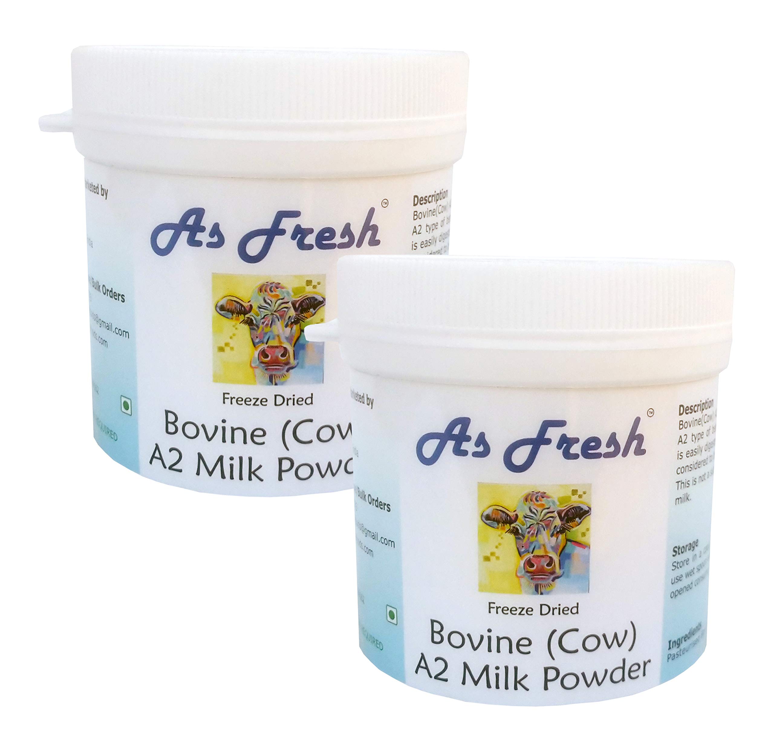 As Fresh Dried A2 Cow Milk Powder (2 x 100 g)